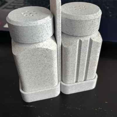 Bộ Hũ Đựng Muối Tiêu Dễ In, Không Cần Support