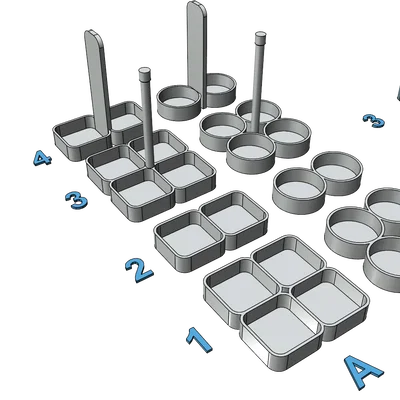 Bộ Hũ Đựng Muối Tiêu Dễ In, Không Cần Support