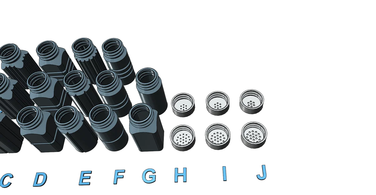 Bộ Hũ Đựng Muối Tiêu Dễ In, Không Cần Support - Image 6