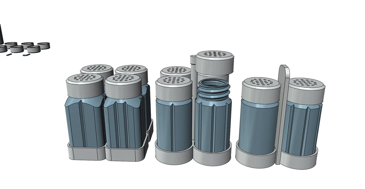 Bộ Hũ Đựng Muối Tiêu Dễ In, Không Cần Support - Image 12