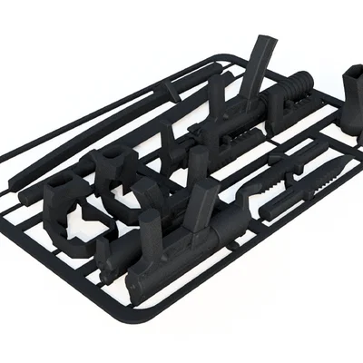 Bộ phụ kiện vũ khí cho Dummy 13 - Mô hình 3D in ấn chất lượng cao