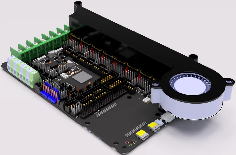 Bộ giá đỡ quạt tản nhiệt 5015 cho bo mạch BTT Manta M8P - Image 1