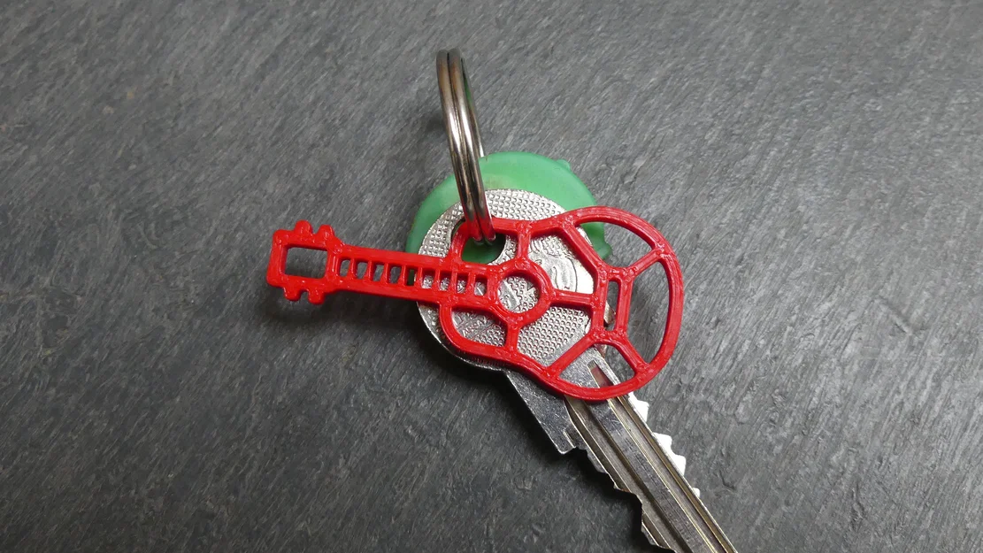 Móc khóa 2D – Hình đàn Guitar - Image 1