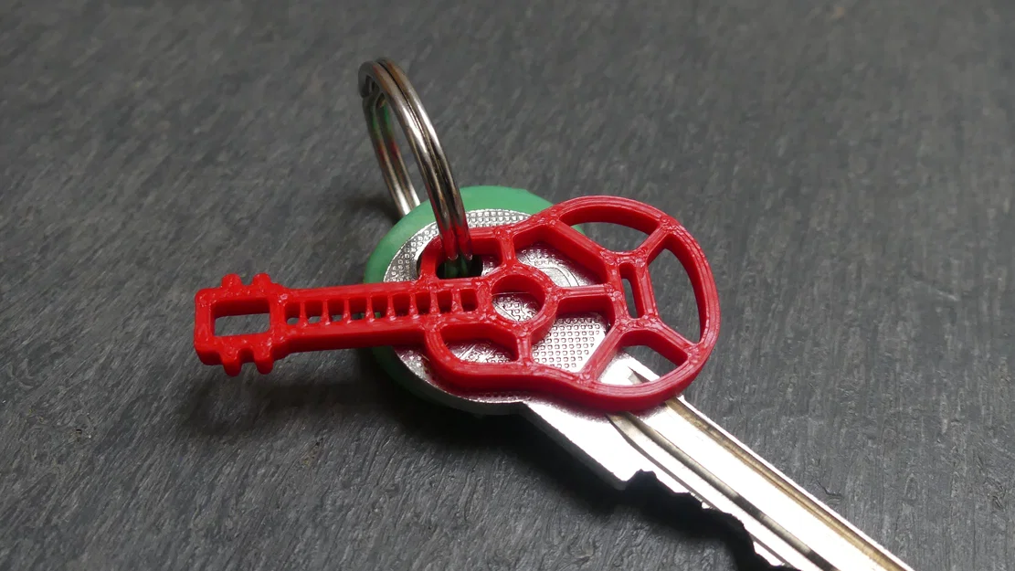 Móc khóa 2D – Hình đàn Guitar - Image 7