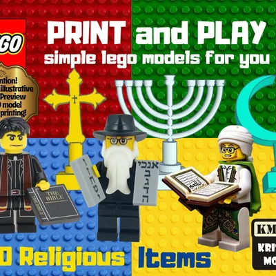 Bộ sưu tập mô hình biểu tượng tôn giáo phong cách LEGO cực chất