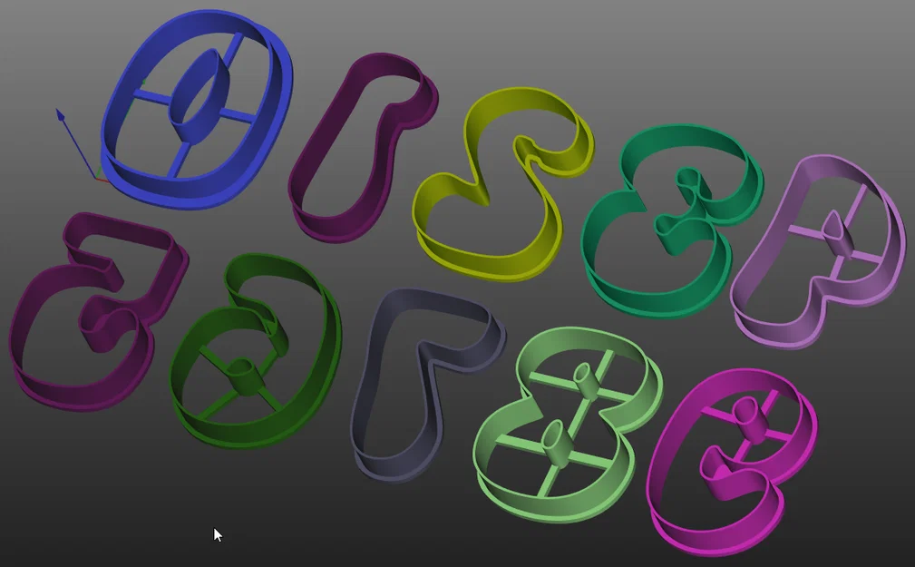 Bộ khuôn cắt bánh quy hình chữ số 3D tiện dụng - Image 1