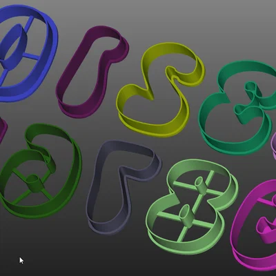 Bộ khuôn cắt bánh quy hình chữ số 3D tiện dụng