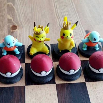 Bộ cờ vua Pokemon MMU in 3D: Thiết kế độc lạ cho người đam mê