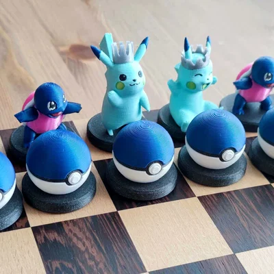 Bộ cờ vua Pokemon MMU in 3D: Thiết kế độc lạ cho người đam mê