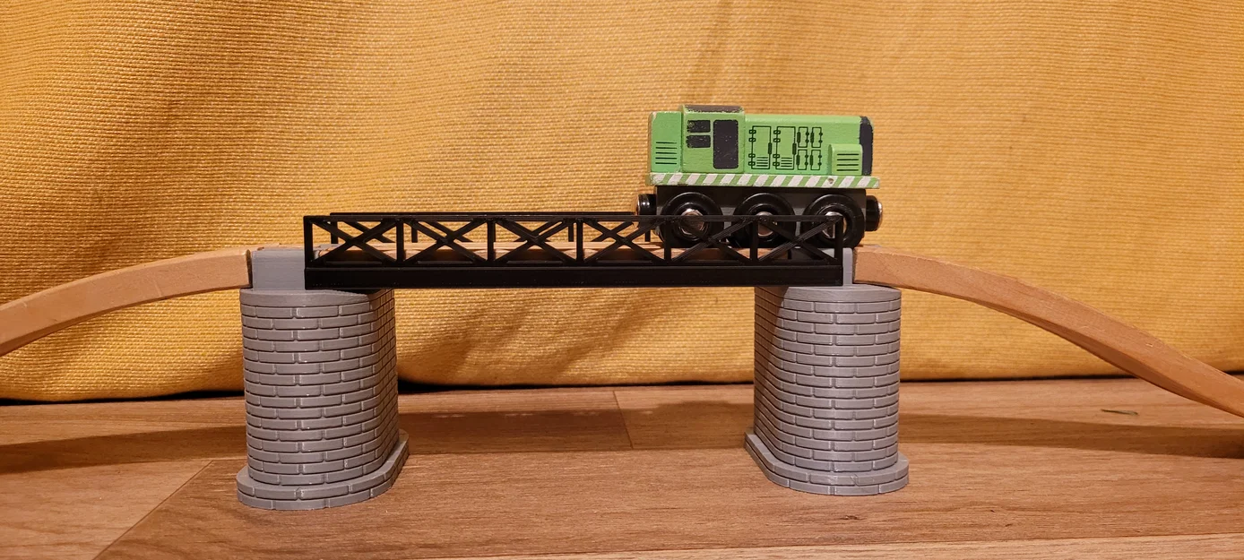 Cầu trụ đá cho đường ray gỗ - tương thích với Brio, IKEA, LIDL - Image 1