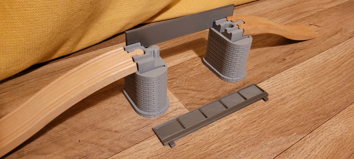 Cầu trụ đá cho đường ray gỗ - tương thích với Brio, IKEA, LIDL - Image 5