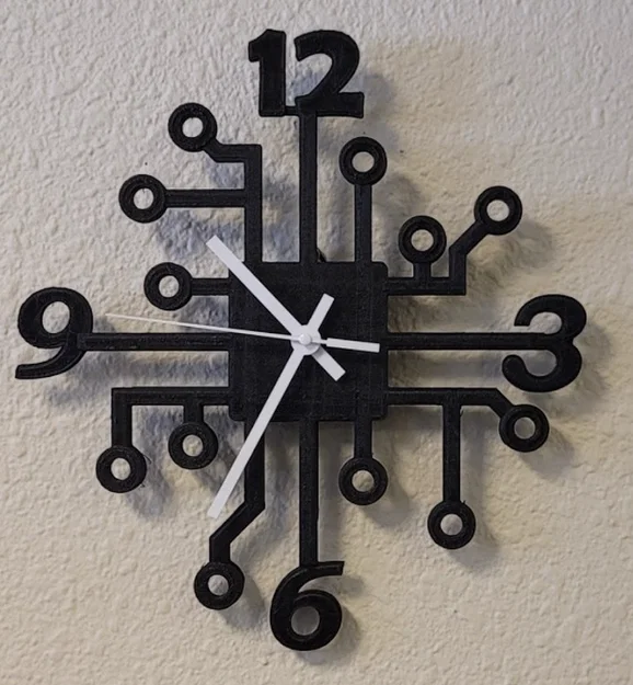 Mô hình đồng hồ treo tường họa tiết bảng mạch độc đáo - Image 1