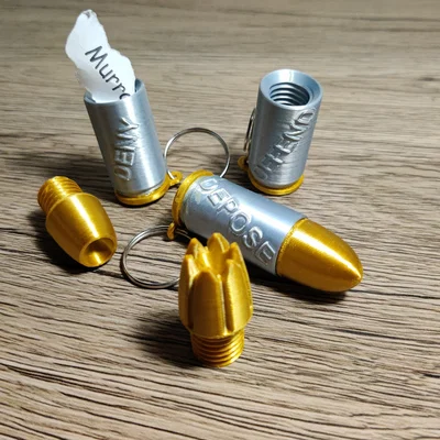 Móc khóa mô hình đạn 9mm (tỉ lệ 200% - Đồ chơi)