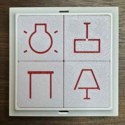 Nút bấm tùy chỉnh cho Shelly BLU Wall Switch 4