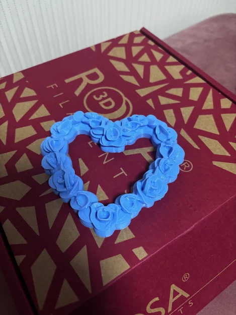 Mô hình trang trí Trái Tim Hoa Hồng 3D cho ngày Valentine - Image 1