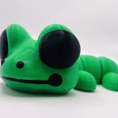 Mô hình ếch cử động linh hoạt 3D (Articulated Frog) không cần support