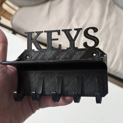 Giá treo chìa khóa gắn tường kèm kệ nhỏ tiện lợi