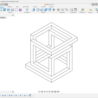 Infinity Cube (Khối lập phương vô tận) - Mẫu in 3D trang trí độc đáo