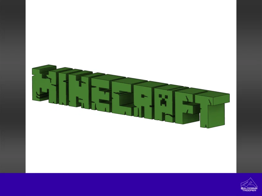 Mô hình logo Minecraft 3D - Phụ kiện trang trí tuyệt vời cho game thủ - Image 1