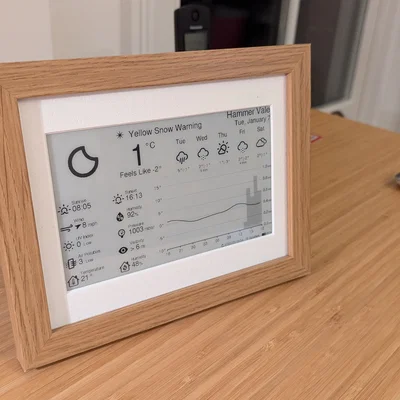 Khung Trạm Dự Báo Thời Tiết E-Ink