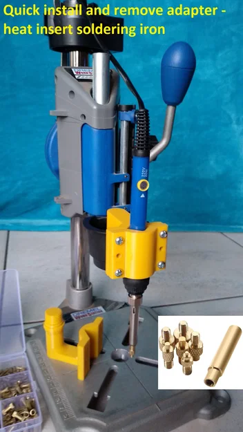 Adapter gắn mỏ hàn lên giá Dremel cho Heat Inserts (Dành cho mỏ hàn từ 14mm) - Image 1