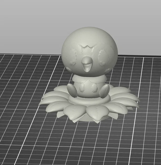 Mô hình 3D Pokemon Piplup dễ thương ngồi trên cánh hoa - Image 2