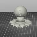 Mô hình 3D Pokemon Piplup dễ thương ngồi trên cánh hoa - Thumbnail 2