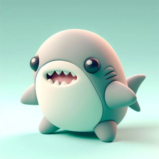 Mô hình in 3D Baby Shark phong cách Kawaii cực đáng yêu - Image 1
