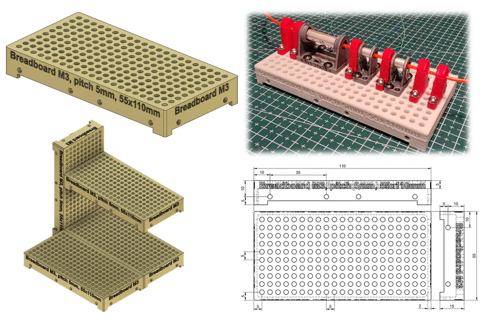 Open Breadboard M3 (nhiều kích thước, chuẩn quang học) - Image 1