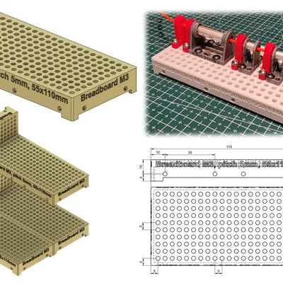 Open Breadboard M3 (nhiều kích thước, chuẩn quang học)