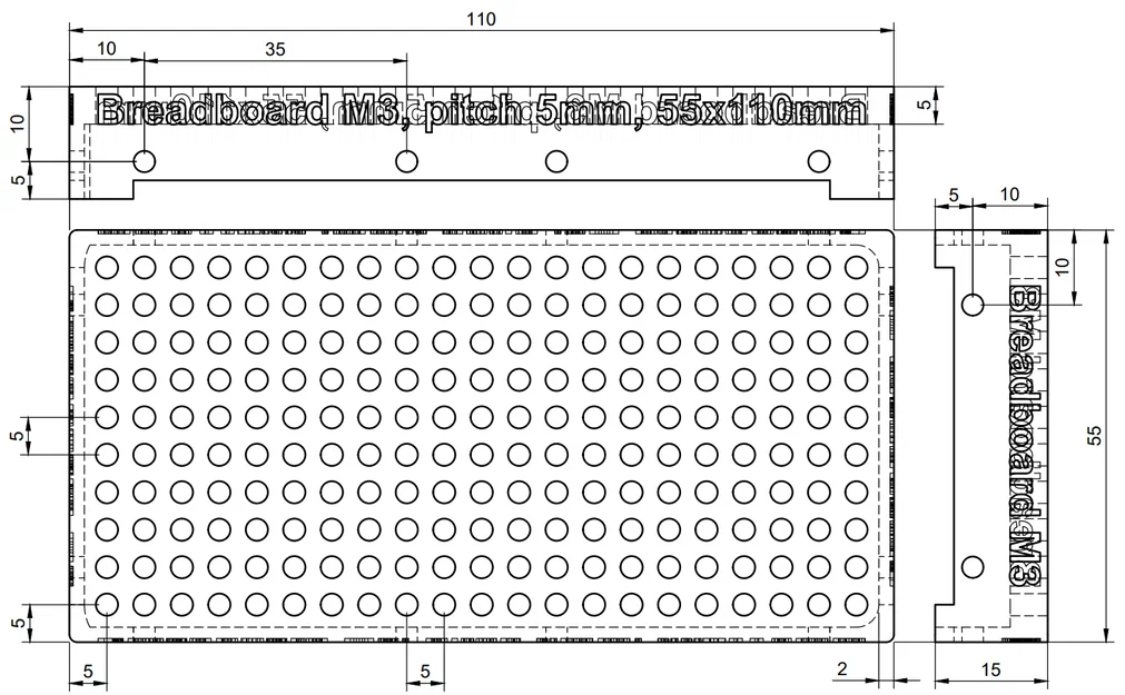 Open Breadboard M3 (nhiều kích thước, chuẩn quang học) - Image 3