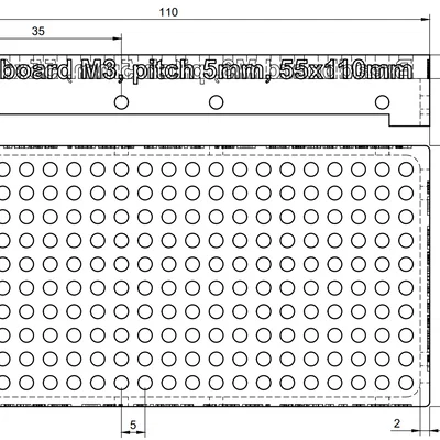 Open Breadboard M3 (nhiều kích thước, chuẩn quang học)