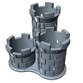 Mẫu in 3D khay cắm bút hình tháp lâu đài - Dễ in, không cần support - Thumbnail 1