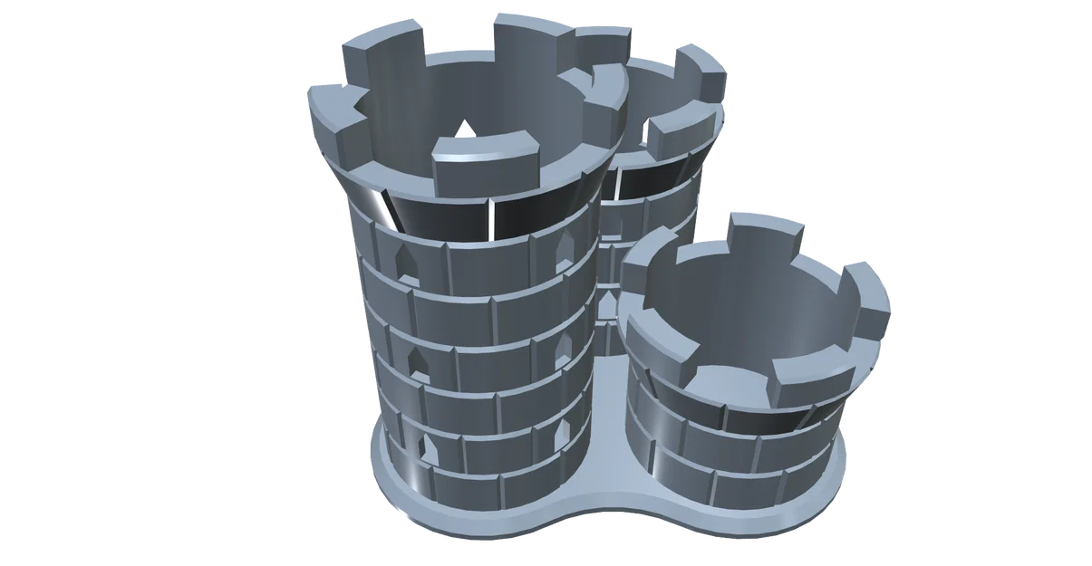 Mẫu in 3D khay cắm bút hình tháp lâu đài - Dễ in, không cần support - Image 5
