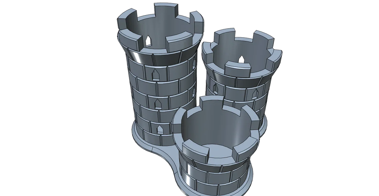 Mẫu in 3D khay cắm bút hình tháp lâu đài - Dễ in, không cần support - Image 7