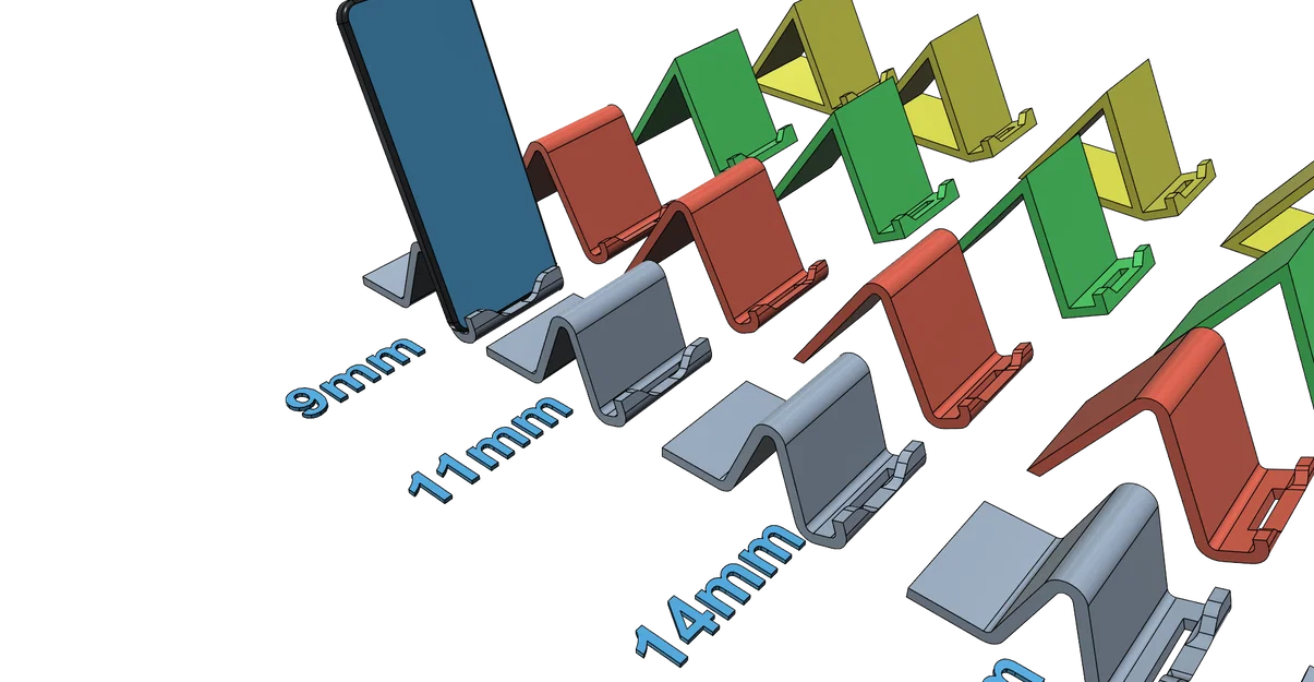 Giá đỡ điện thoại 3D đơn giản, dễ in, nhiều tùy chọn kích thước - Image 1