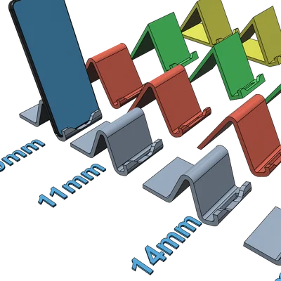Giá đỡ điện thoại 3D đơn giản, dễ in, nhiều tùy chọn kích thước