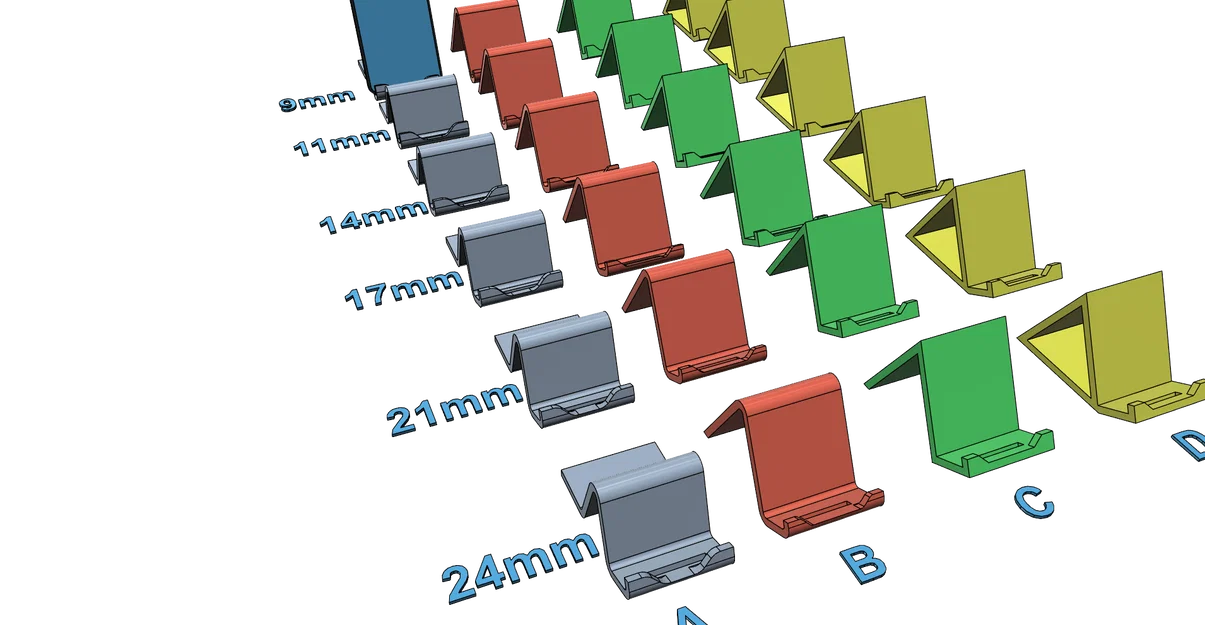 Giá đỡ điện thoại 3D đơn giản, dễ in, nhiều tùy chọn kích thước - Image 4