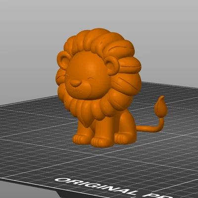 Mô hình chú sư tử con Kawaii đáng yêu cho máy in 3D
