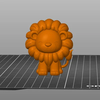 Mô hình chú sư tử con Kawaii đáng yêu cho máy in 3D