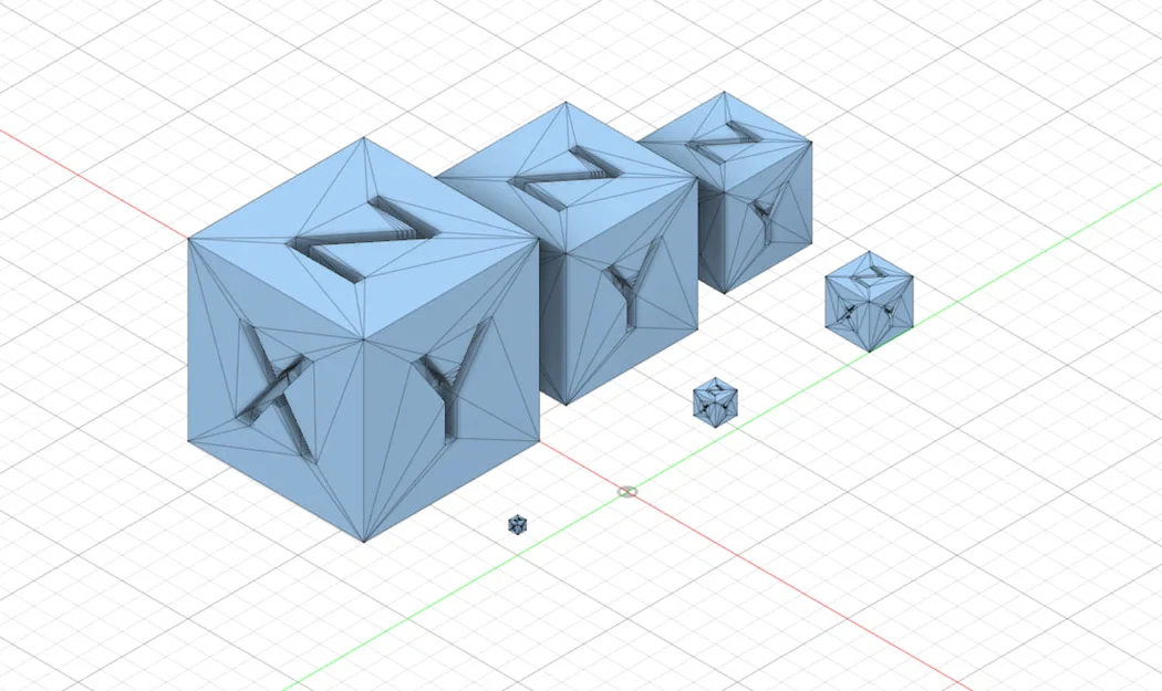 Bộ khối lập phương hiệu chuẩn XYZ 10mm-200mm cho máy in 3D - Image 1