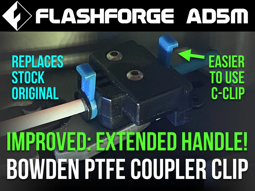 [Lựa chọn 2/3] C-Clip Kẹp Khớp Bowden PTFE cho cảm biến hết nhựa Flashforge AD5M (Tay cầm dài) - Image 1