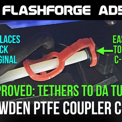[Lựa chọn 3/3] Flashforge Adventurer (AD5M) C-Clip cho ống PTFE - Có dây giữ chống rơi