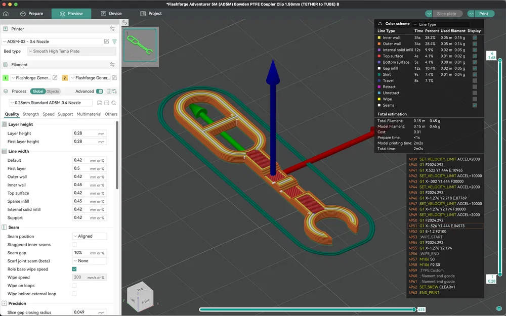 [Lựa chọn 3/3] Flashforge Adventurer (AD5M) C-Clip cho ống PTFE - Có dây giữ chống rơi - Image 5