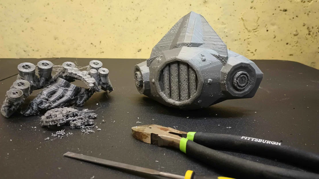 Mô hình mặt nạ cảnh vệ Arcane (Enforcer Mask) cho cosplay - Image 5