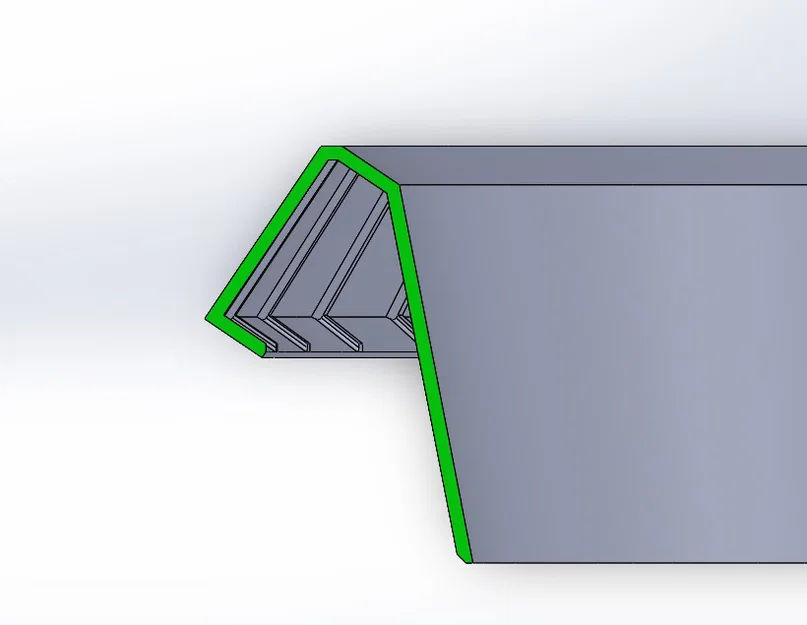 Hàng rào chắn sên với cạnh cong kép - Image 2