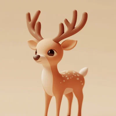 Mô hình chú nai nhỏ đáng yêu (Baby Deer) file in 3D chất lượng cao