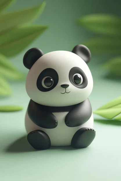 Mô hình chú gấu Panda nhỏ đáng yêu (Baby Panda Kawaii) để in 3D - Image 1