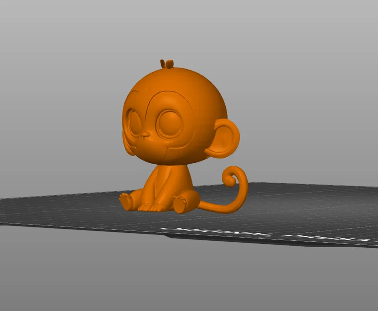 Mô hình 3D Baby Monkey phong cách Clay kawaii - Image 2