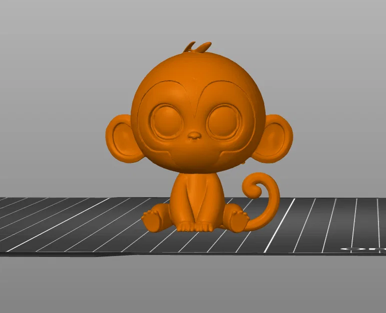 Mô hình 3D Baby Monkey phong cách Clay kawaii - Image 3